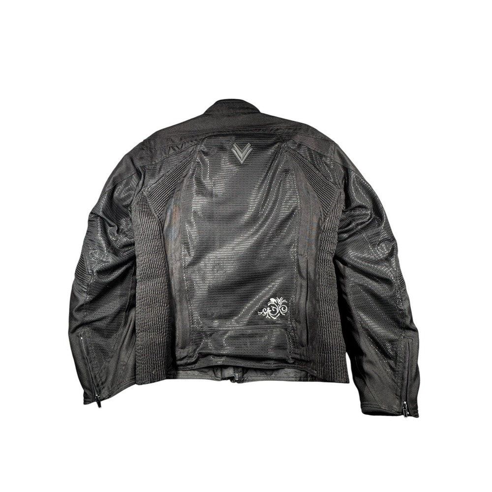 Frank Thomas Lady Racer Motorcycle Jacket Womens Mesh Armored Riding Jacket LL - Picture 3 of 16
